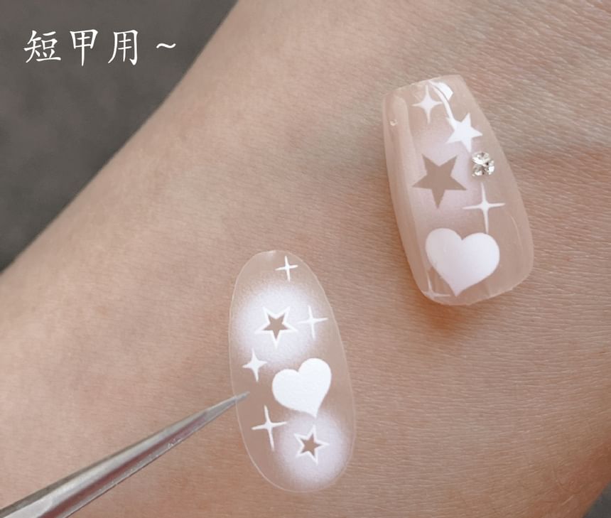 Heart Star Butterfly Nail Art Stickers (Various Designs)