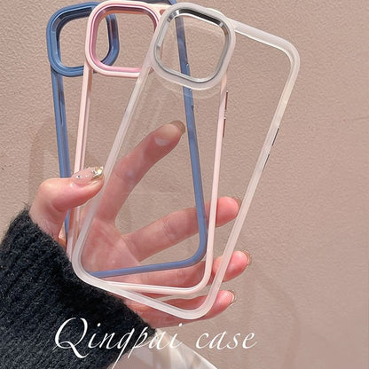 Plain Transparent Back Phone Case - iPhone 15 Pro Max / 15 Pro / 15 Plus / 15 / 14 Pro Max / 14 Pro / 14 Plus / 14 / 13 Pro Max / 13 Pro / 13 / 13 mini / 12 Pro Max / 12 Pro / 12 / 12 mini / 11 Pro Max / 11 Pro / 11