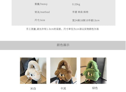 Sac à bandoulière moelleux brodé avec œil