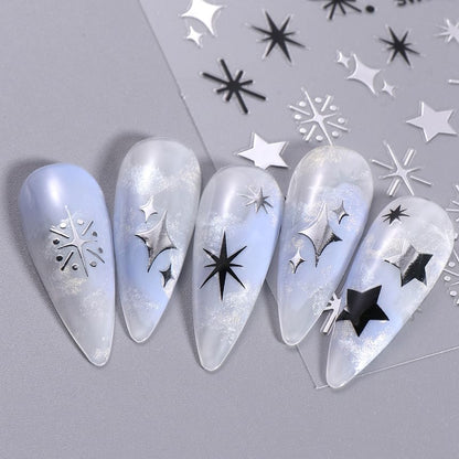 Leaf Metallic Nail Art Stickers