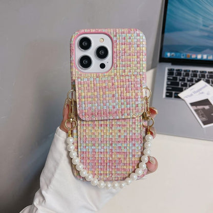 Faux Pearl Fabric Case Phone