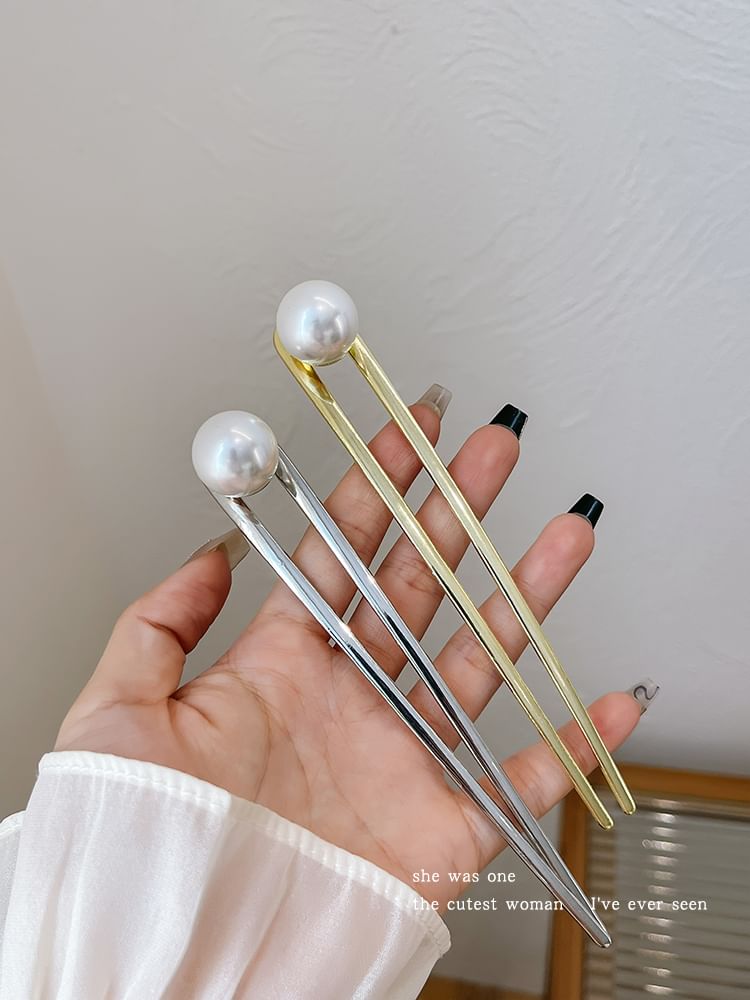 Faux Pearl Alloy Hair Stick