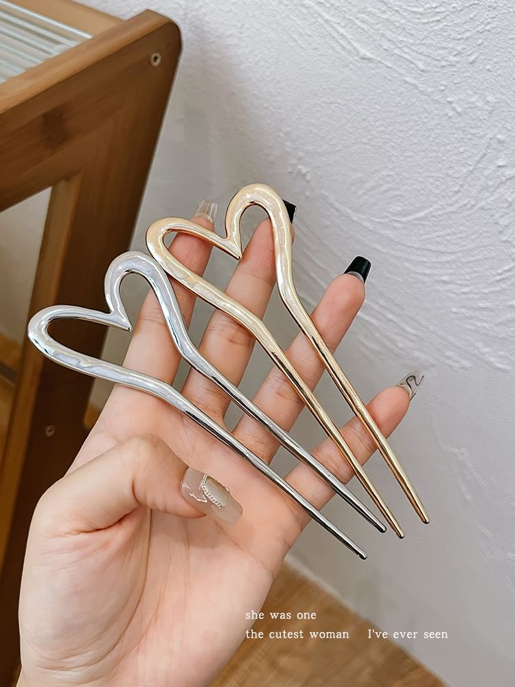 Heart Alloy Hair Stick