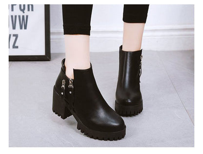 Heel Ankle Platform Chunky Boots