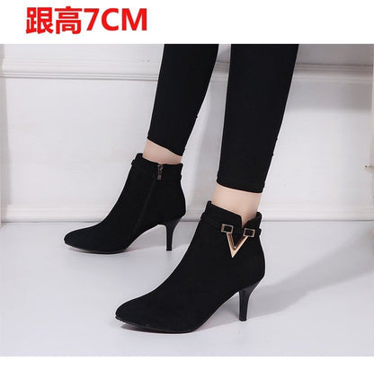 Ankle Boots Stiletto Pointed