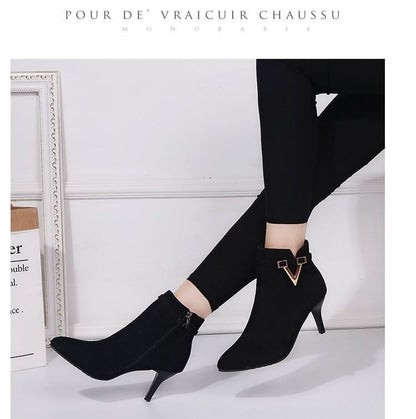 Ankle Boots Stiletto Pointed