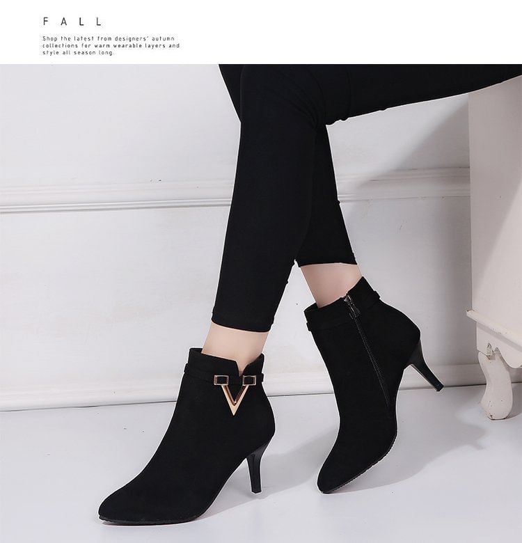 Ankle Boots Stiletto Pointed