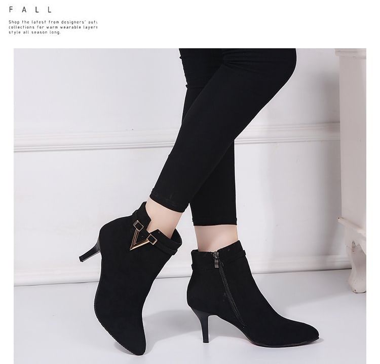 Ankle Boots Stiletto Pointed