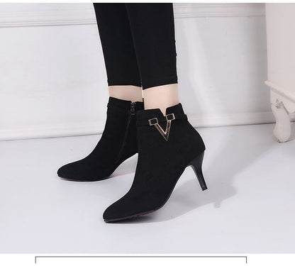Ankle Boots Stiletto Pointed