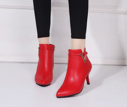 Ankle Boots Stiletto Pointed