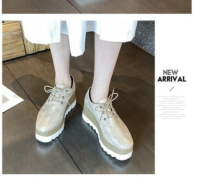 Derby Platform Shoes Lace-Up