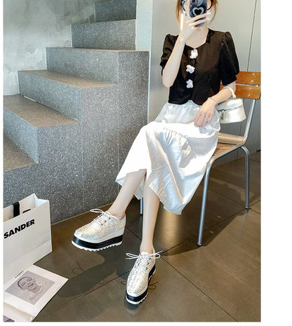 Derby Platform Shoes Lace-Up