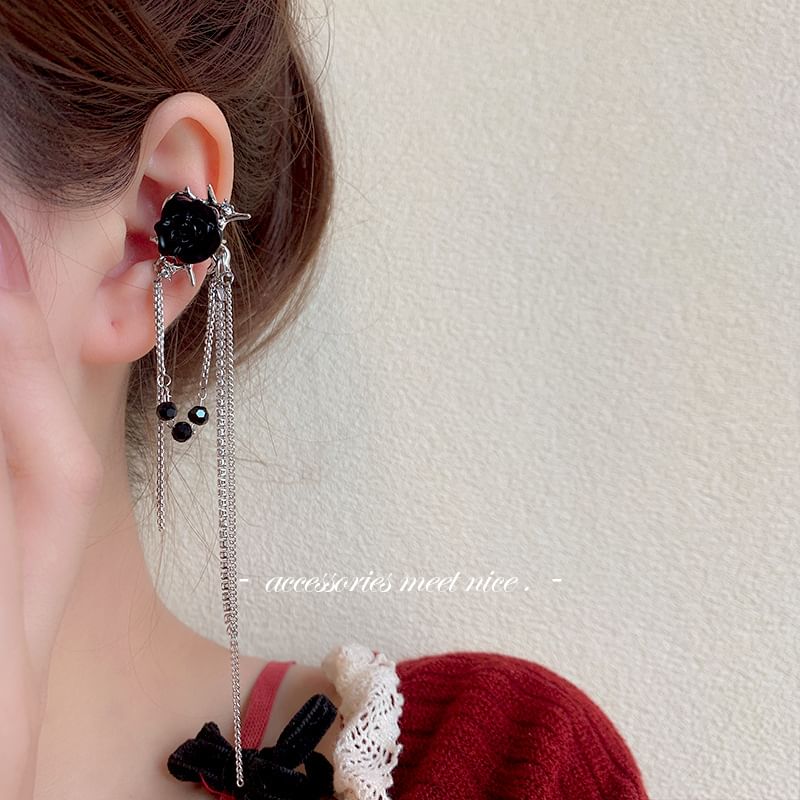 Manchette d'oreille en alliage floral