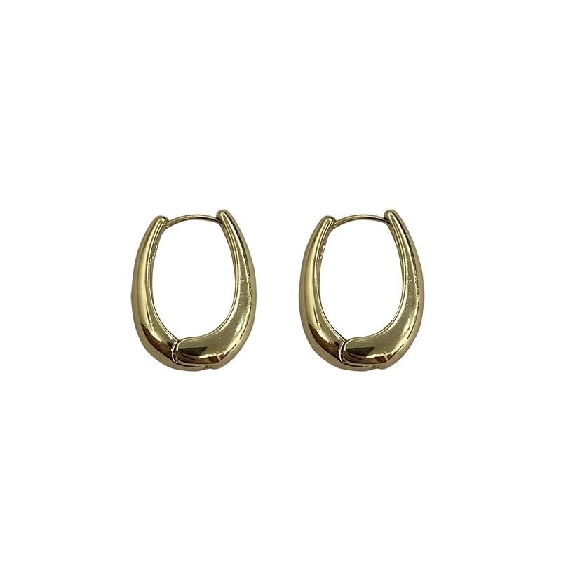 Polished Alloy Hoop Earring