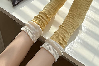 Two Tone Ribbed Socks / Set