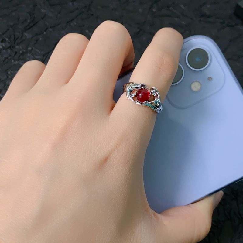 Gemstone Irregular Ring Open