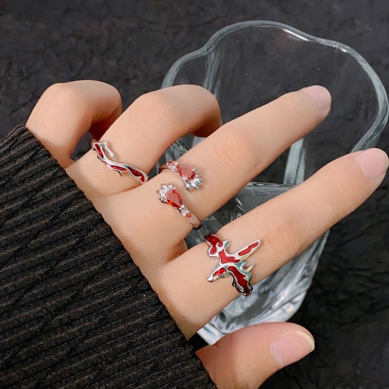 Ring Irregular Gemstone Open