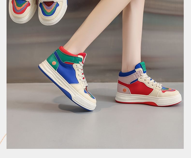 Color Block Top Sneakers High