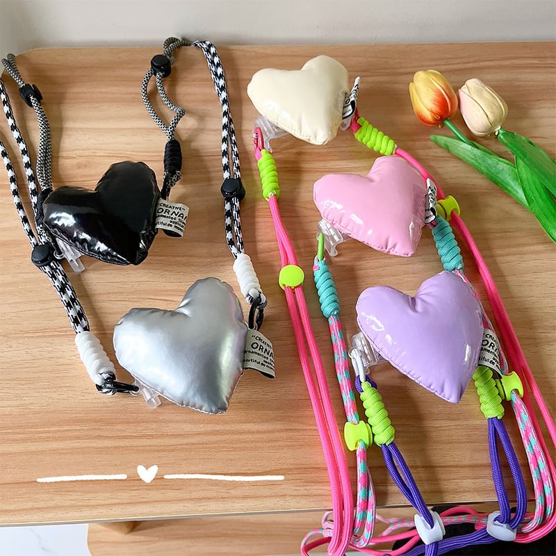 Lanyard Clip Heart Phone On Padded