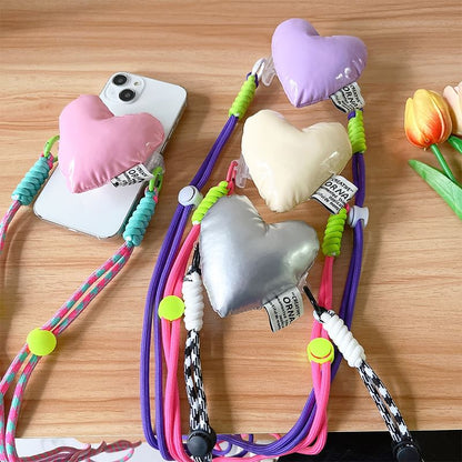 Lanyard Clip Heart Phone On Padded
