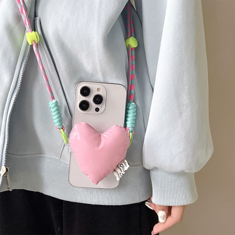 Lanyard Clip Heart Phone On Padded