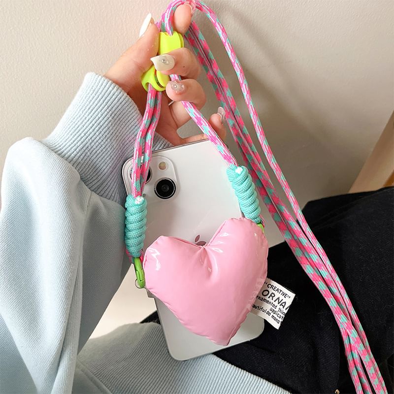 Lanyard Clip Heart Phone On Padded