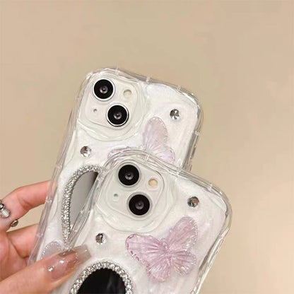 Butterfly Heart Mirrored Phone Case