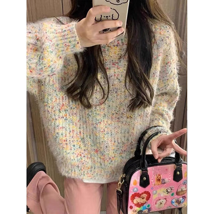 Round Neck Melange Sweater