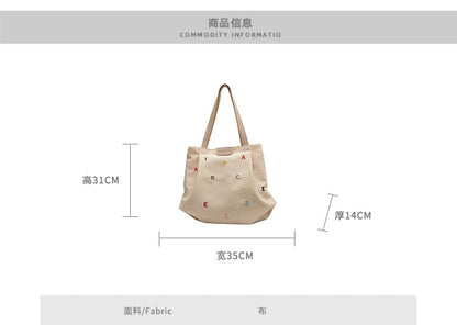 Sac fourre-tout brodé avec lettres