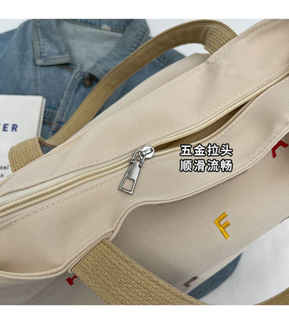 Sac fourre-tout brodé avec lettres