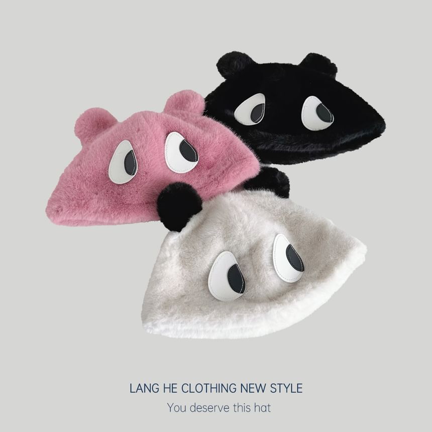 Fleece Cartoon Bucket Hat