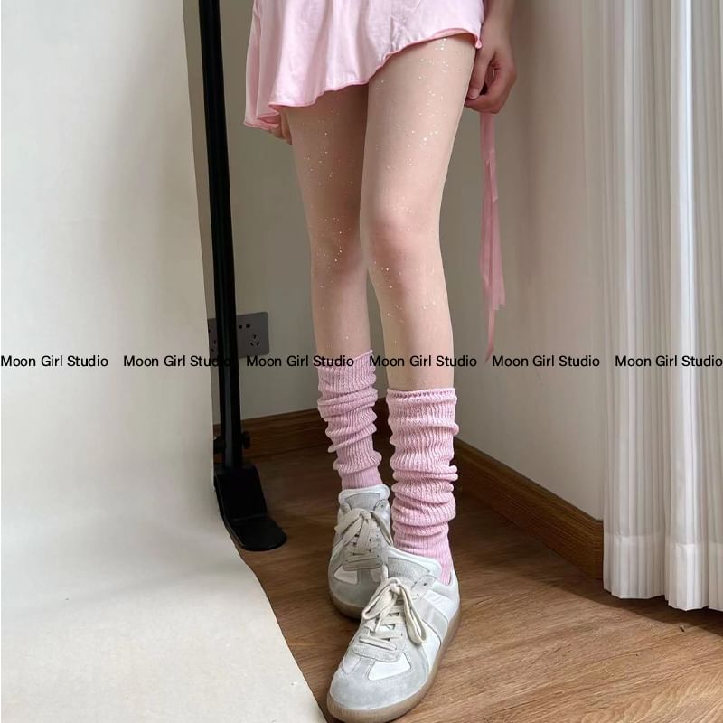 Collants à paillettes / chaussettes souples