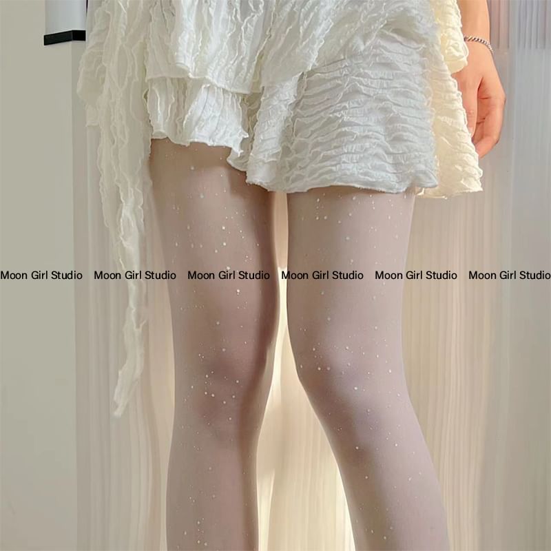 Collants à paillettes / chaussettes souples