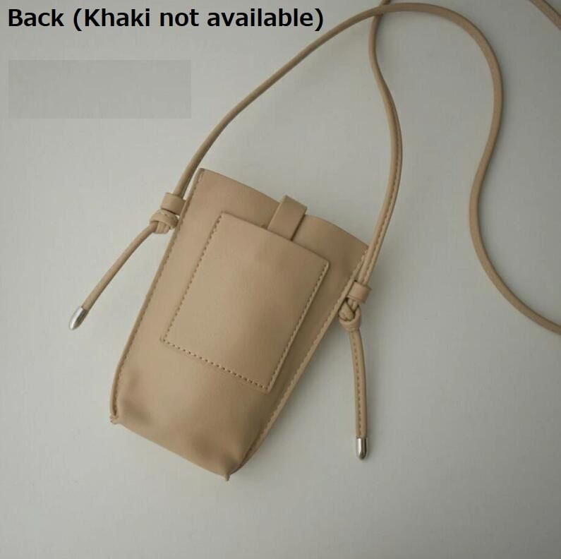 Leather Plain Bag Crossbody Mobile Faux Phone