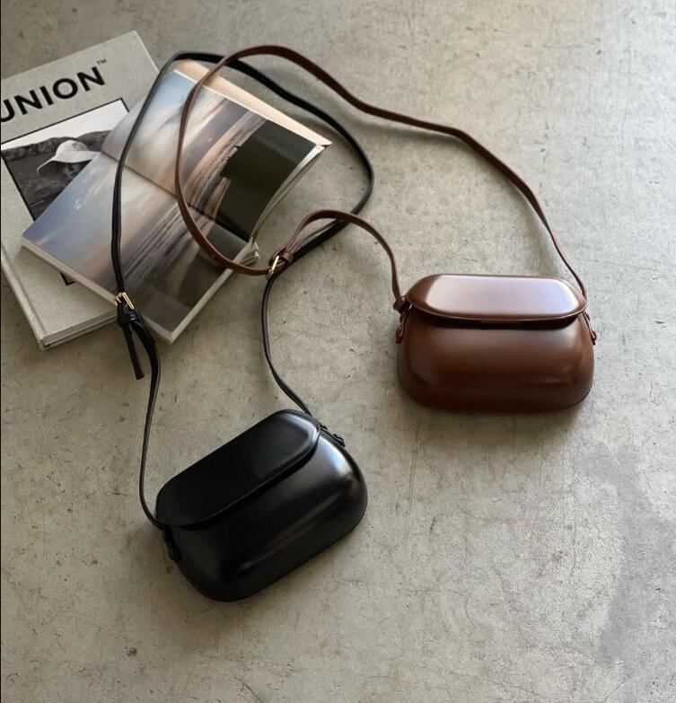 Faux Crossbody Flap Leather Plain Bag