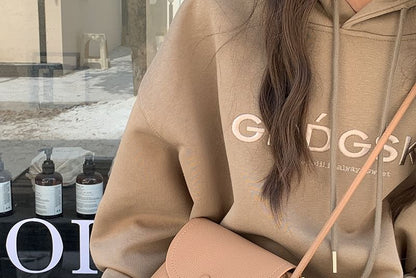 Leather Faux Bag Flap Crossbody Plain