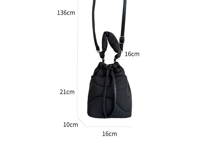 Plain Padded Drawstring Bucket BAg