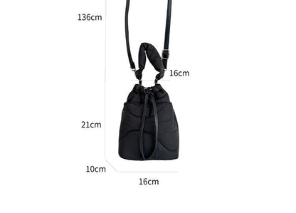 Plain Padded Drawstring Bucket BAg