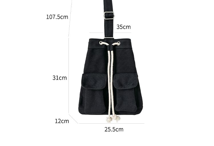 Plain Drawstring Sling Bag