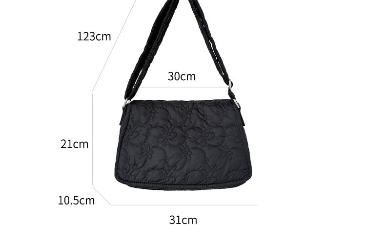 Plain Padded Flap Crossbody Bag