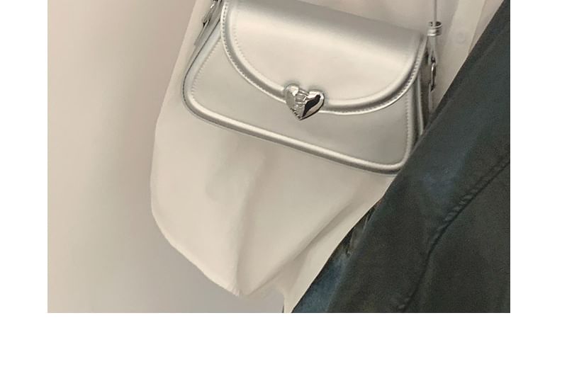 Heart Buckle Flap Crossbody Bag