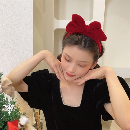 Velvet Headband Bow