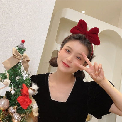 Velvet Headband Bow