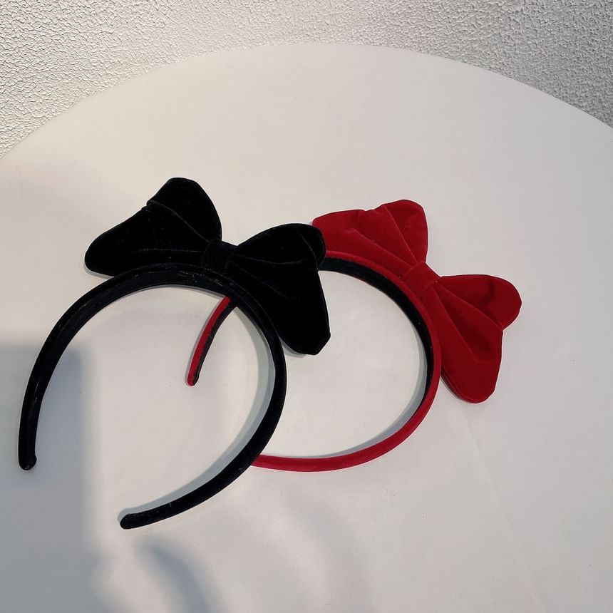 Velvet Headband Bow