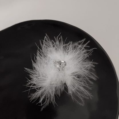 Alloy Open Feather Ring
