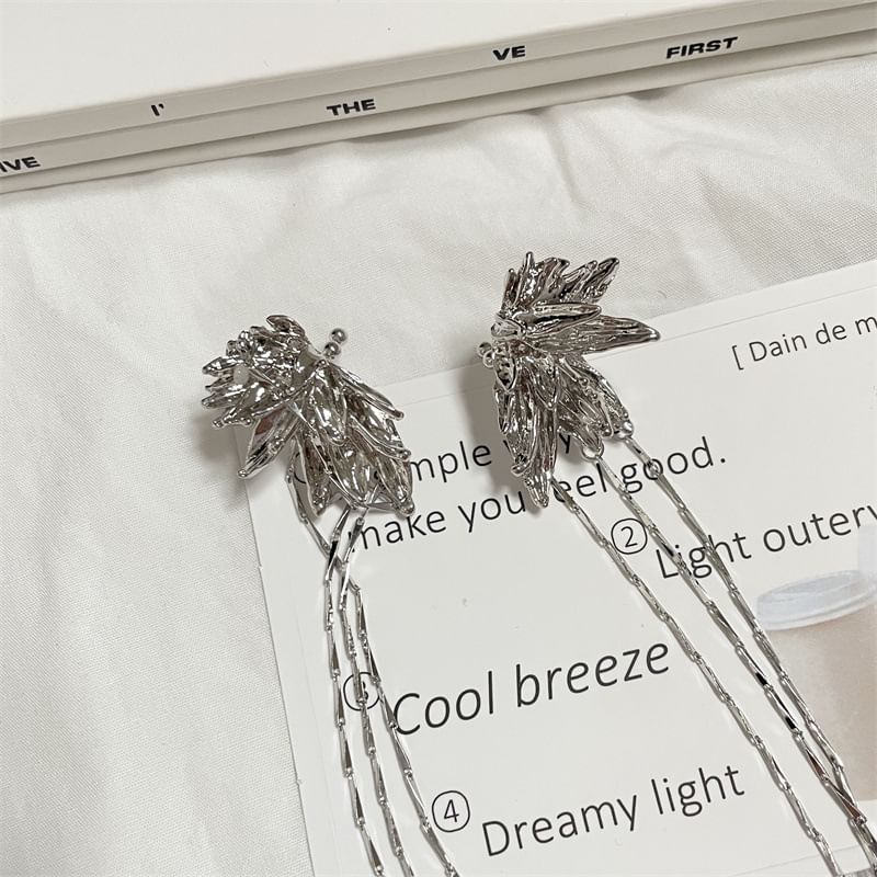 Earring Alloy Threader Cuff Butterfly