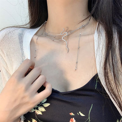 Layered Snake Choker Alloy