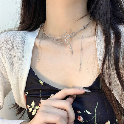 Layered Snake Choker Alloy