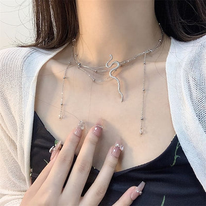 Layered Snake Choker Alloy