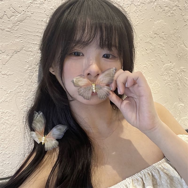 Butterfly Hair Clip Acrylic